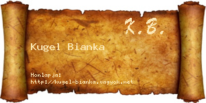 Kugel Bianka névjegykártya