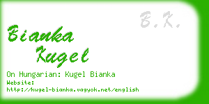 bianka kugel business card